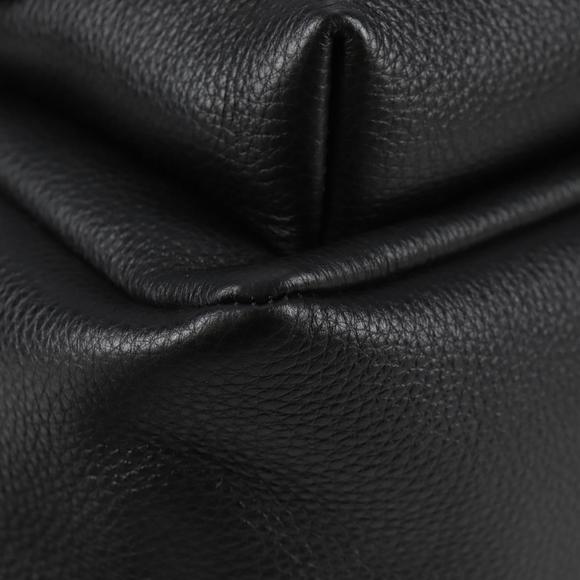 VERSACE Backpack Leather Black Gold Auth 118682A main image 16